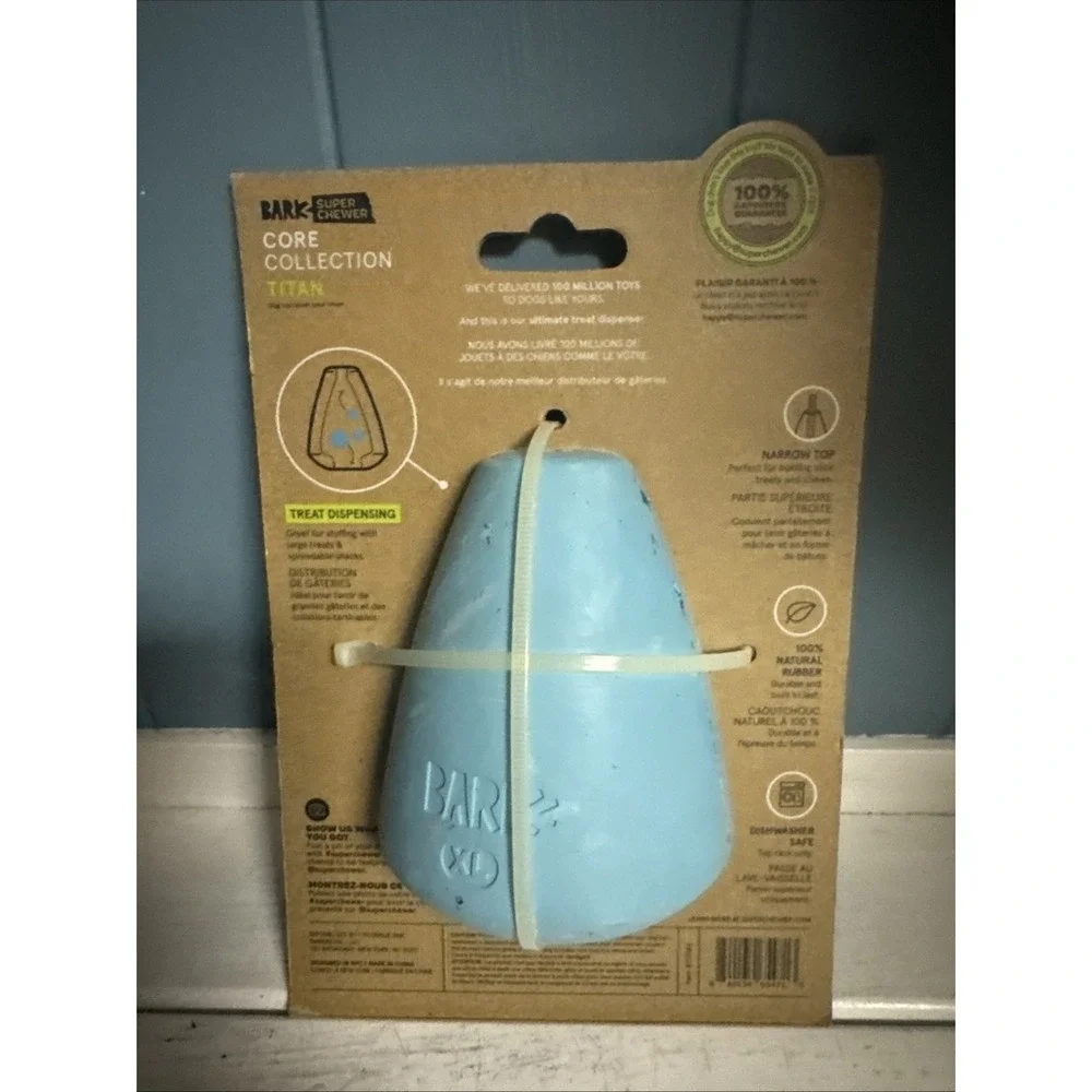 New Bark Super Chewer Core Collection Dog Toy Treat Dispensing XL 80+‎ Lbs